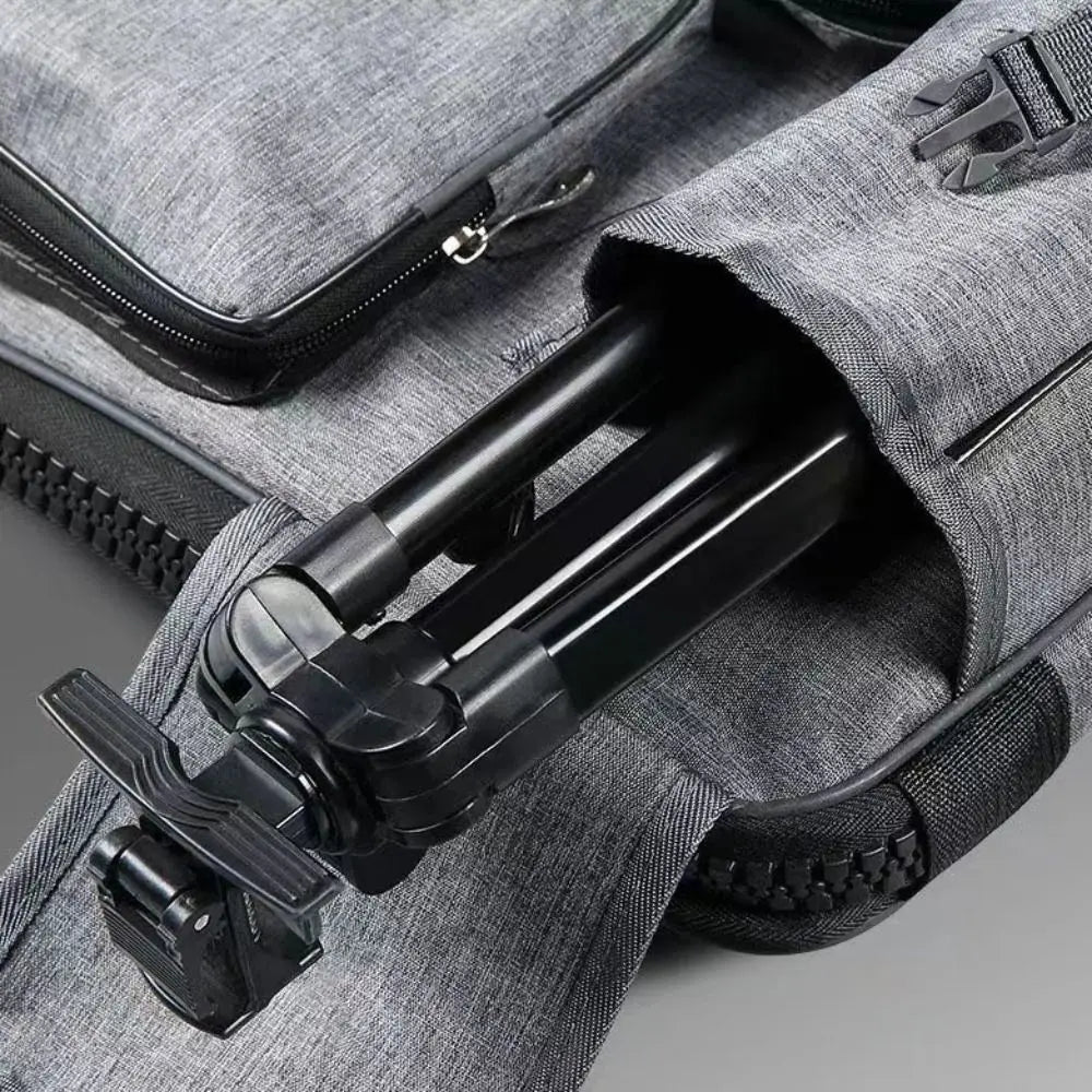 Sac croquis toile gris noir durable fonctionnel boucles poches arrière zipper
