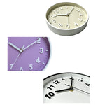 horloge murale moderne 20cm violet bleu vert rose blanc noire numéros blancs salon chambre