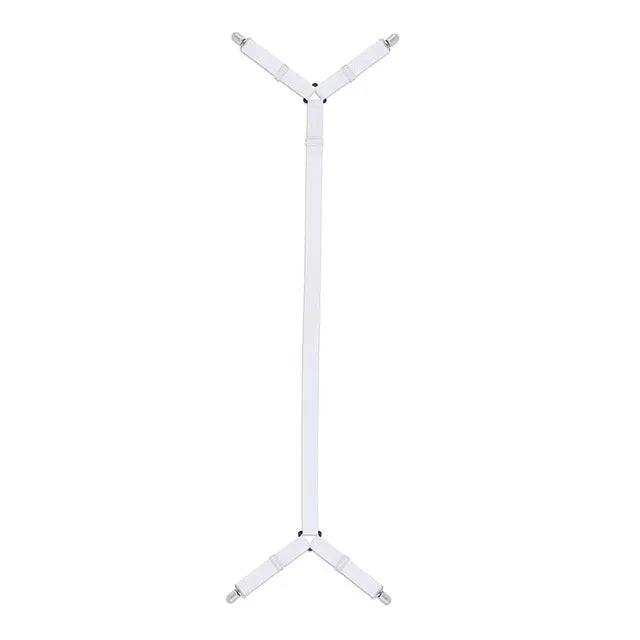 sangles lit clips métalliques blanc noir moderne fixations drap couette anti dérapage