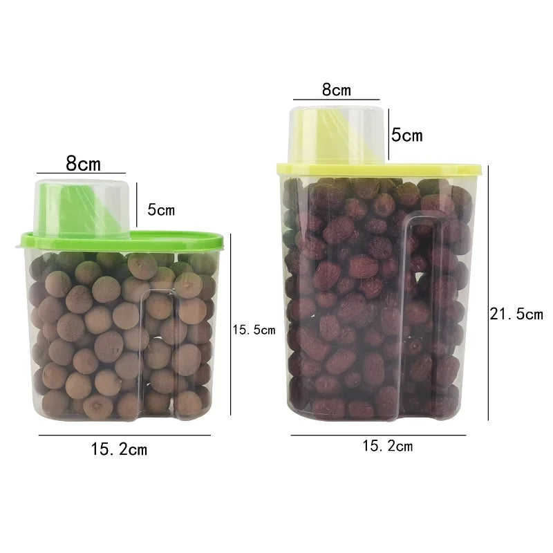 boîtes rangement alimentaire réutilisables 1.9l 2.5l transparentes couvercle coloré moderne ecofriendly