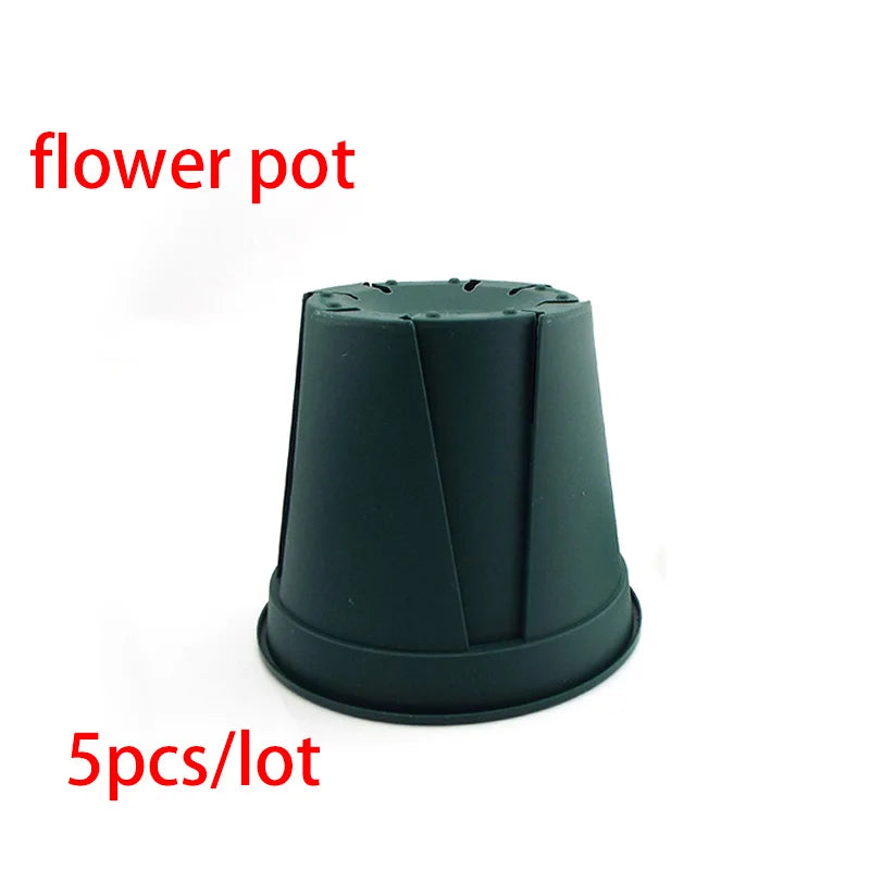 Pots fleurs plastique vert moderne 12 15 18 21cm bacs pépinière jardinerie plantes succulentes
