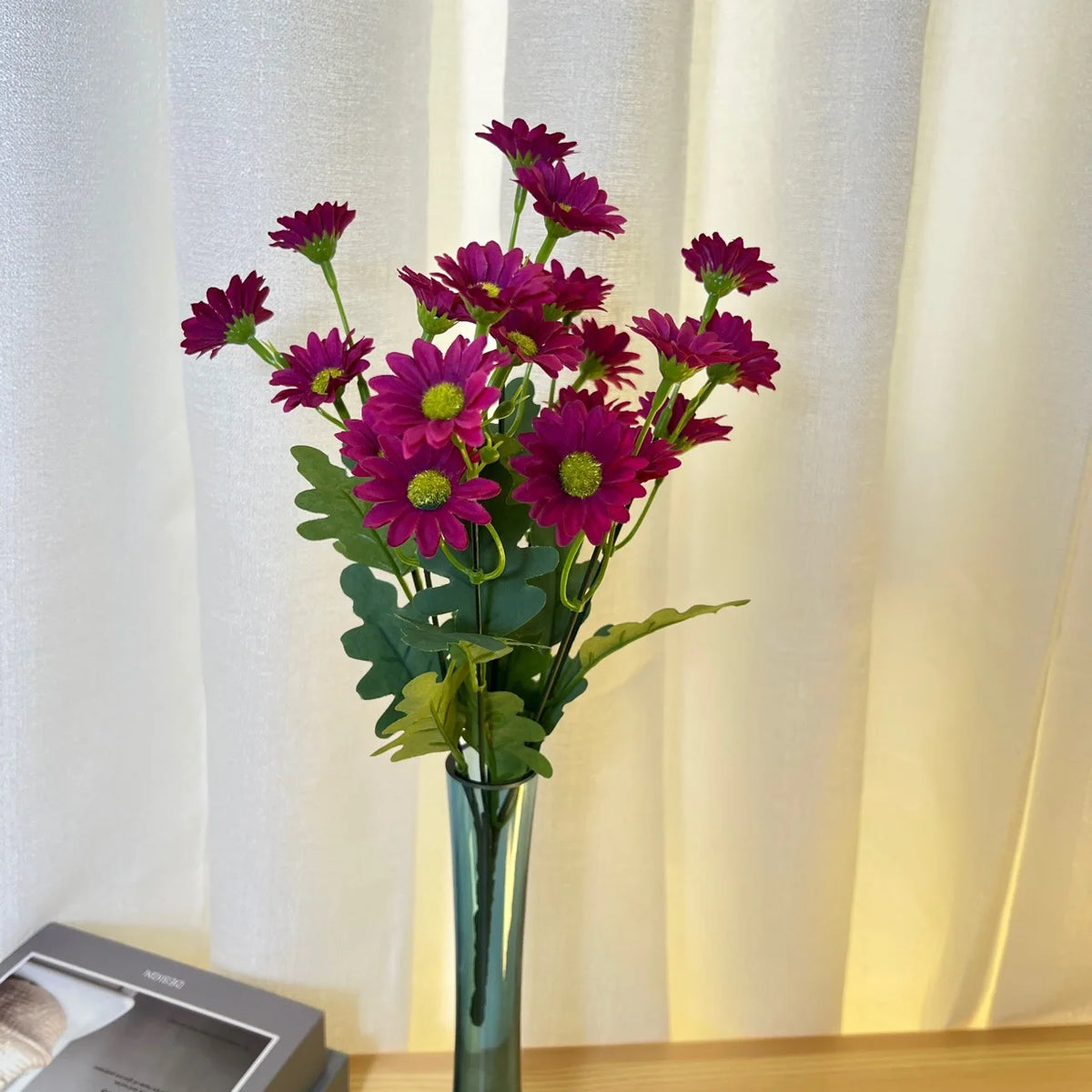bouquet fleurs artificielles orange jaune blanc violet moderne minimaliste decoration maison intérieur