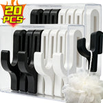 crochet douche adhésif noir blanc moderne salle bain organisateur suspendu serviettes essuie glace 10pcs