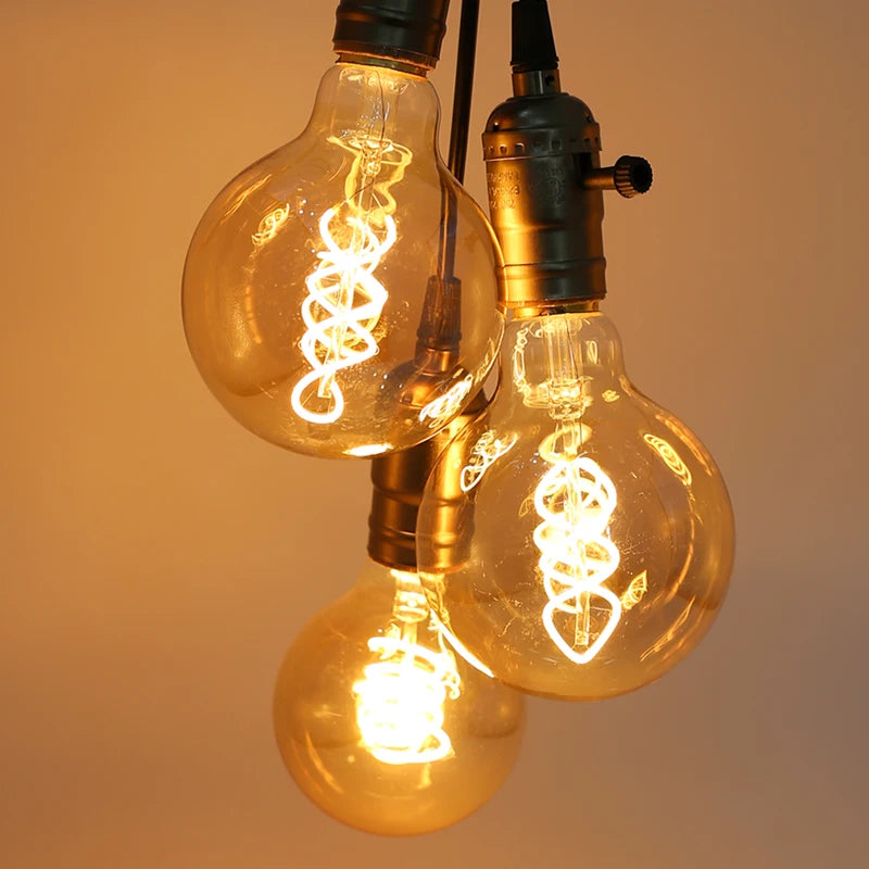ampoules led spirale dorée vintage écolaire e27 220v 50000h 250 lumens doré translucent