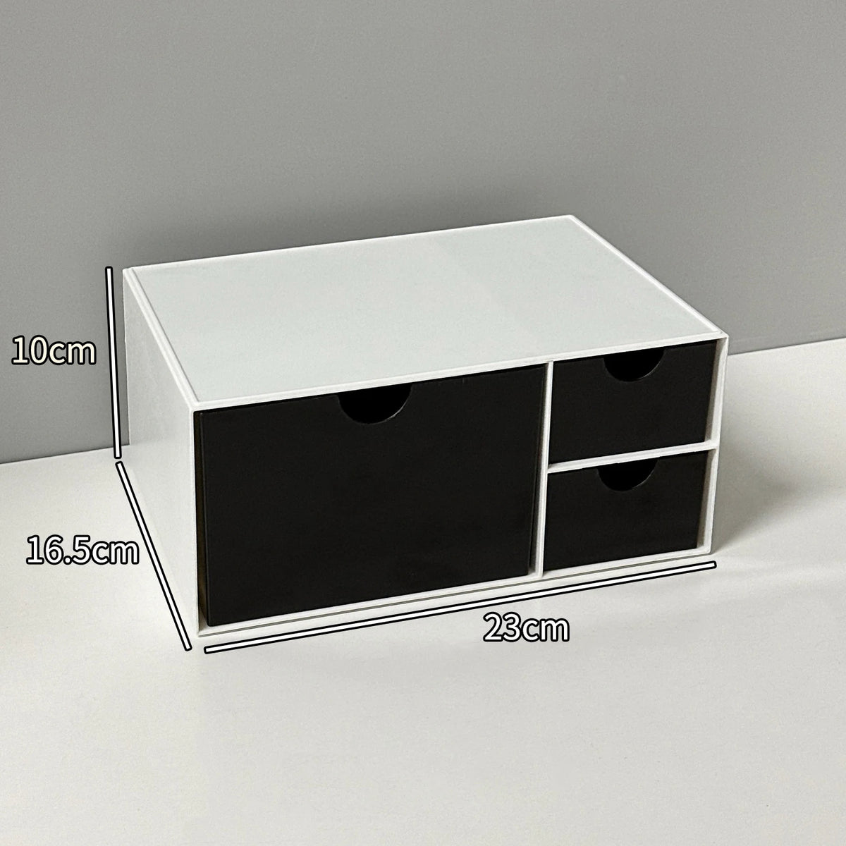 boîte rangement blanc noir tiroirs minimaliste moderne organisateur cosmétique multipurpose respectueux environnement