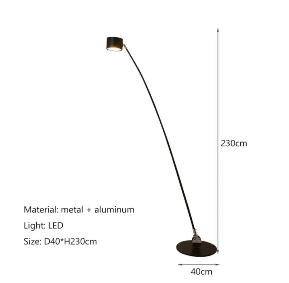 lampe sol moderne led noire 6w 10w 90v 260v interrupteur bouton chambre salonhôtel