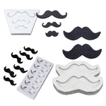 moules silicone gâteaux pâtisserie motifs moustaches nœuds papillon décorations cupcakes