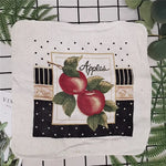 serviettes cuisine coton florales vintage blanc vert rouge jaune bleu noir absorbantes 20x20cm