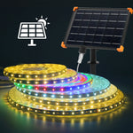 ruban led solaire multicolore moderne clips panneau solaire télécommande 15m 20m 30m