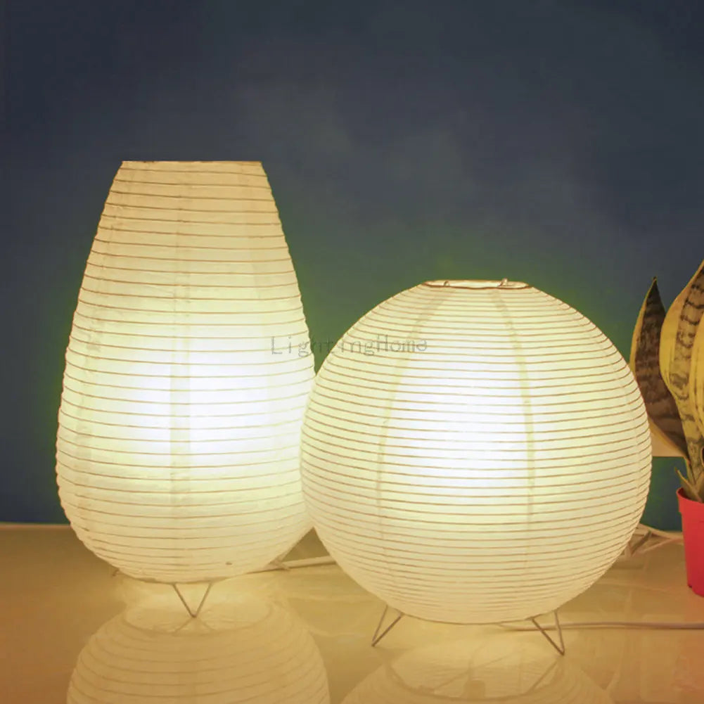 lampe table led papier blanc rayures horizontales moderne chambre coucher