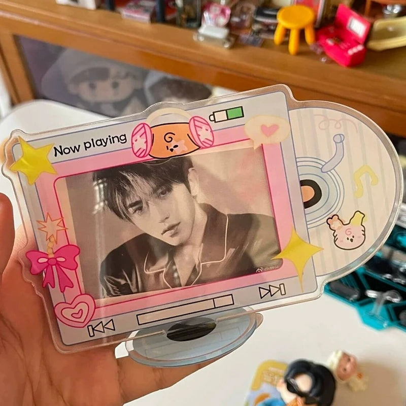 cadre photo transparent kpop coeurs papillons now playing angel puppy mignon rétro