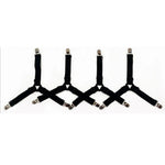 attache élastique lit clips métalliques tissu uni polyester coton moderne bleu noir blanc qualité