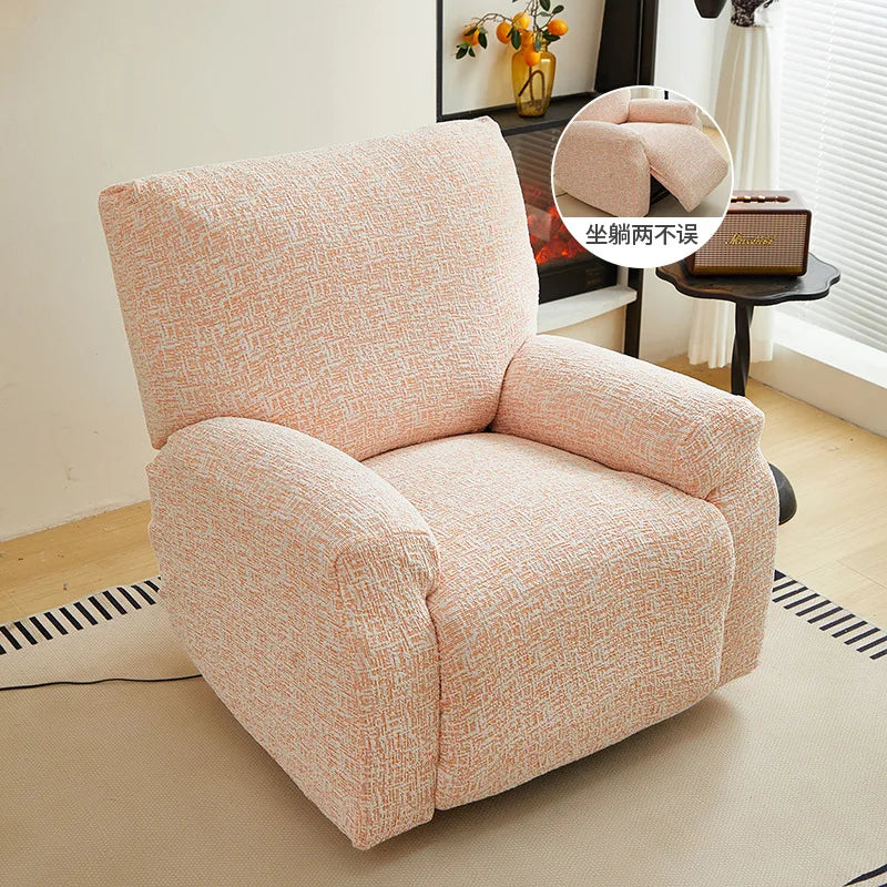 housse fauteuil inclinable extensible chenille beige clair protection canapé moderne lavable