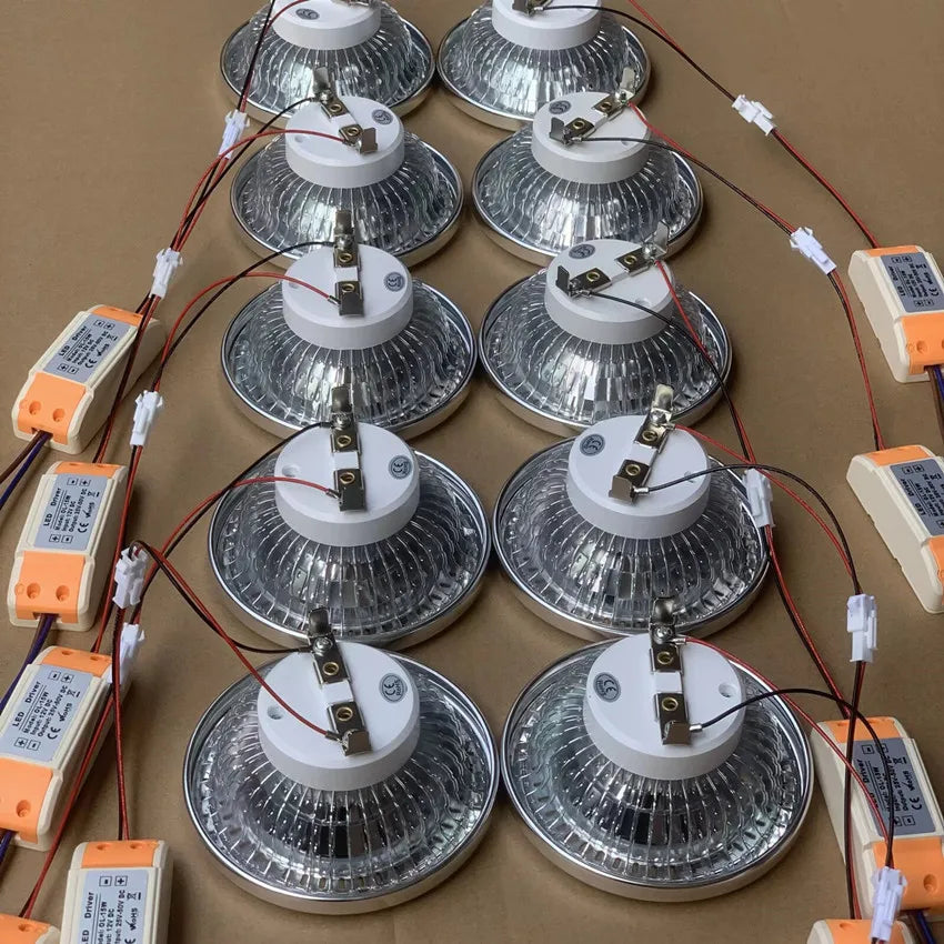 ampoules led 15w argenté blanc chaud froid industrielle moderne grille refroidissement connecteur électrique