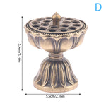 brûleur d'encens laiton bronze doré motif floral traditionnel méditation décoration maison