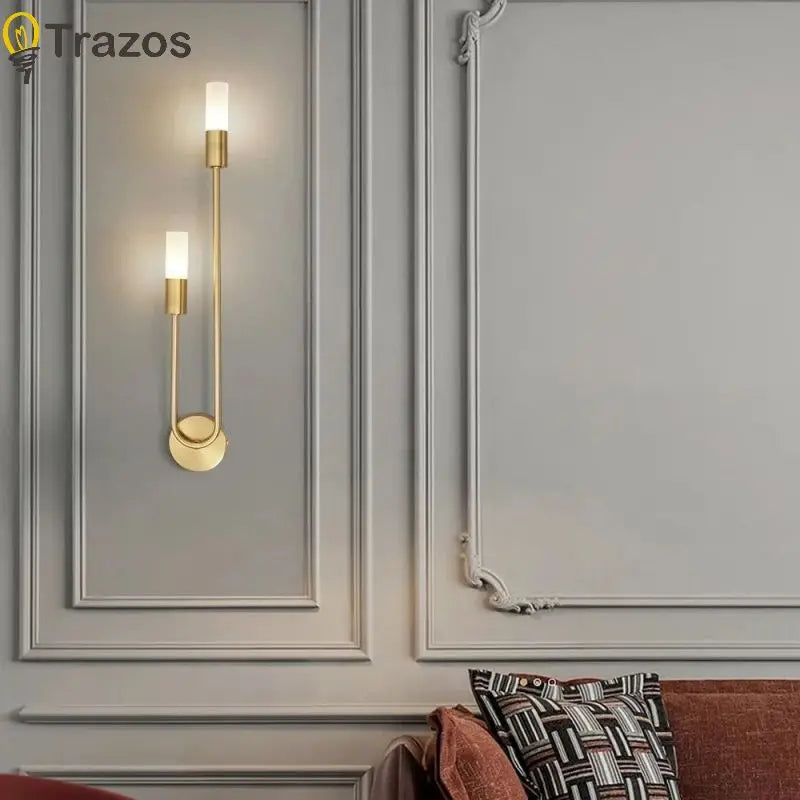 lampes murales modernes minimalistes or noir éclairage quotidien cuisine chambre entrée salle manger
