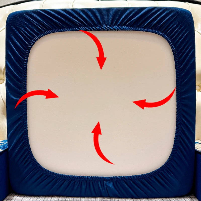 Le coussinet bleu foncé avec des flèches rouges indique que le produit est conçu pour favoriser un mouvement de rotation, suggérant qu'il s'agit probablement d'un article ergonomique visant à offrir un confort et un soutien lors de l'utilisation.