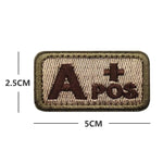 écussons sang type badges patchs militaires vert olive noir crochet boucle 2.5cm 5cm pos