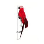 ornement jardin oiseau artificiel rouge bleu vert rose jaune blanc plumes yeux brillants clipsextérieur