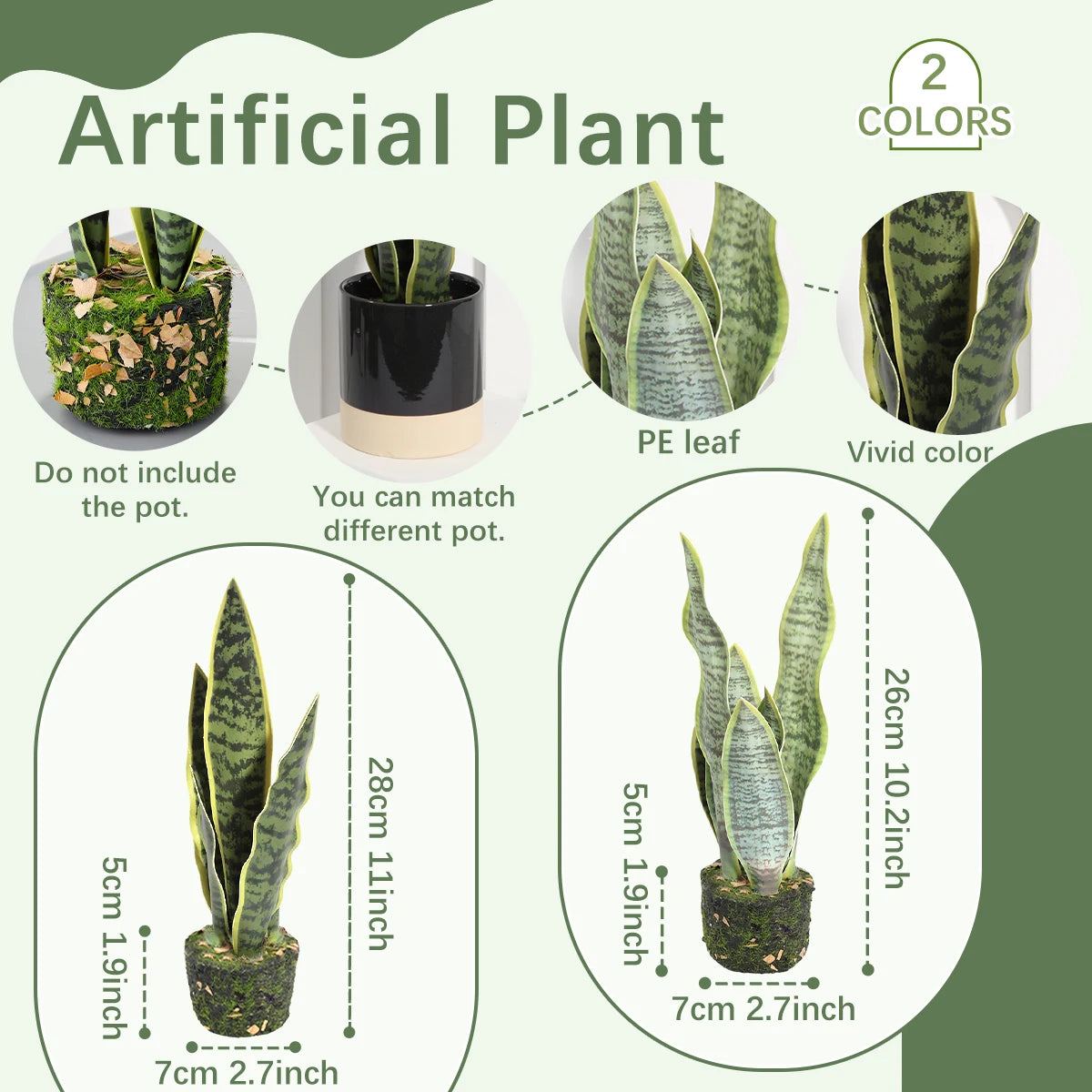 Fleur artificielle muguet en pot vert menthe