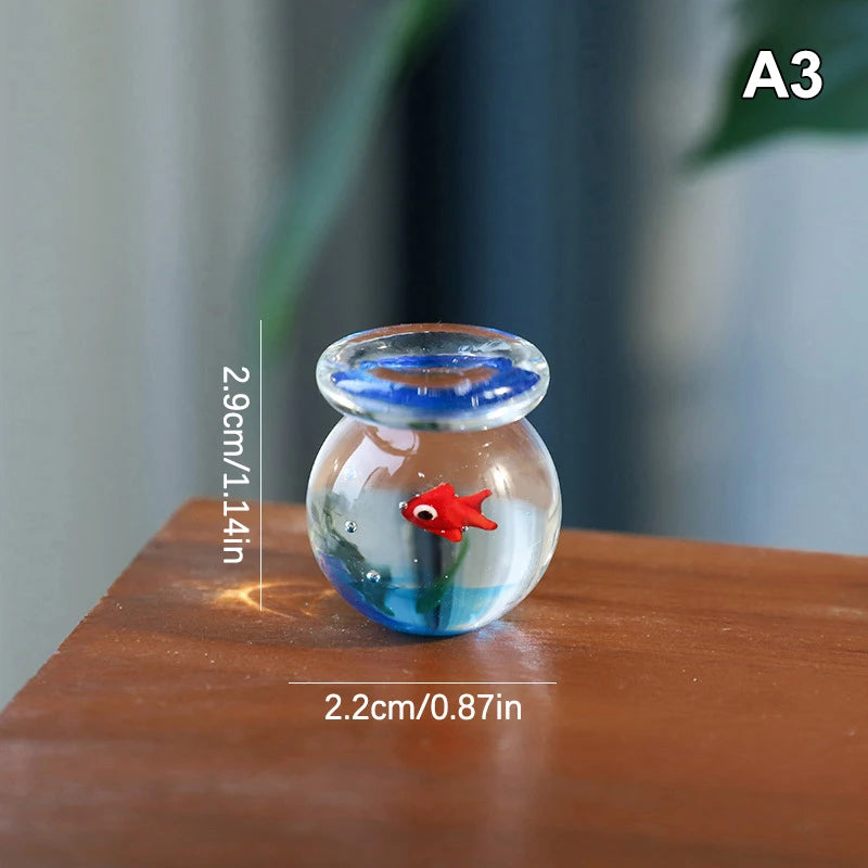 décoration maison boule verre artisanale poisson ruban transparent bleu rouge orange