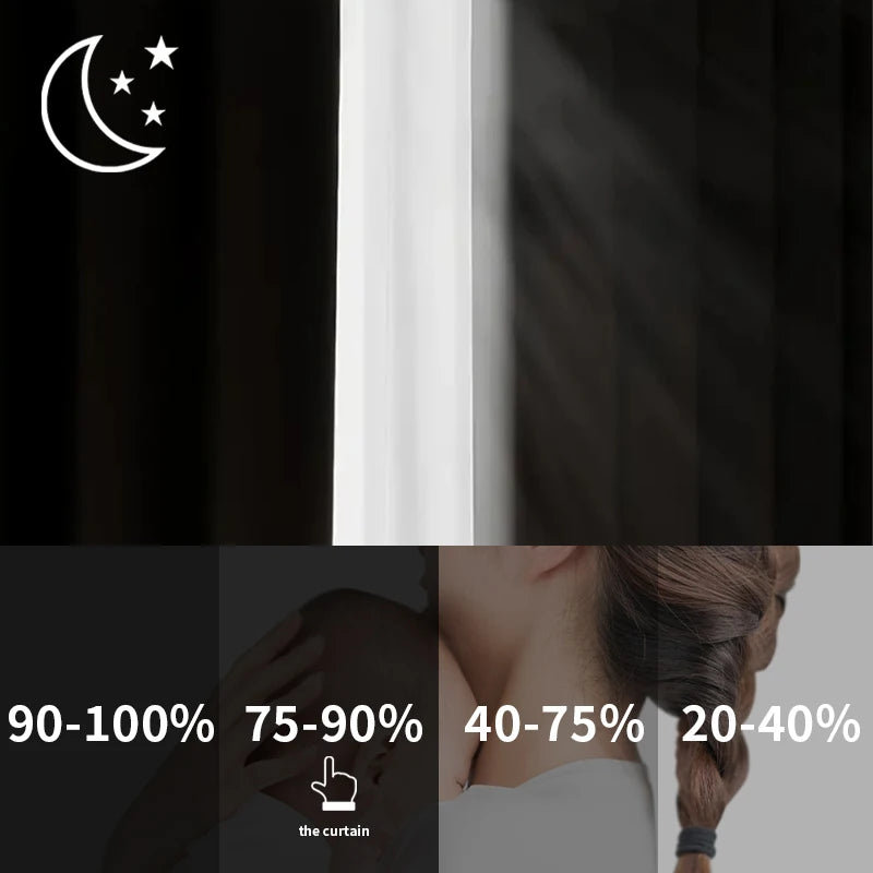 Installation du rideau avec crochet supérieur sur rail