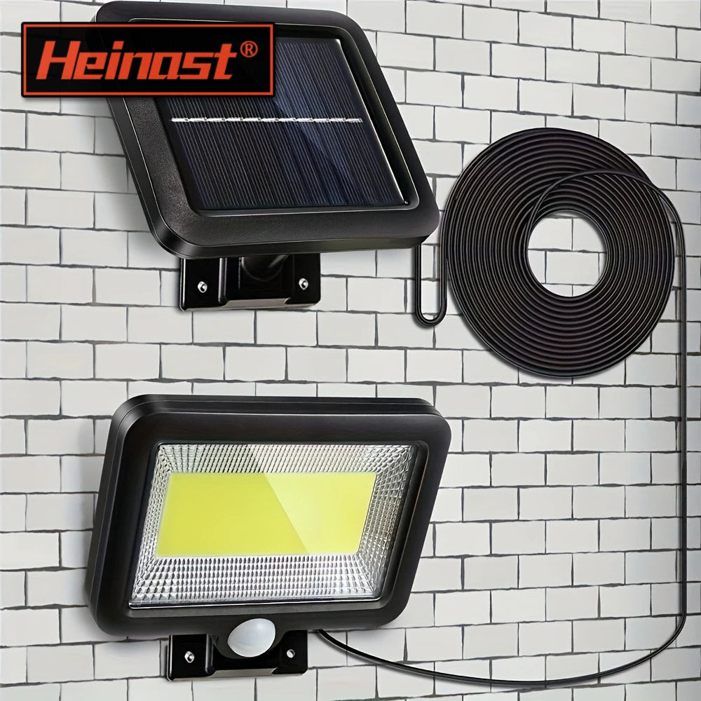 lampe solaire moderne noire bleu panneaux solaires led capteur mouvement étancheextérieur sécurité jardin