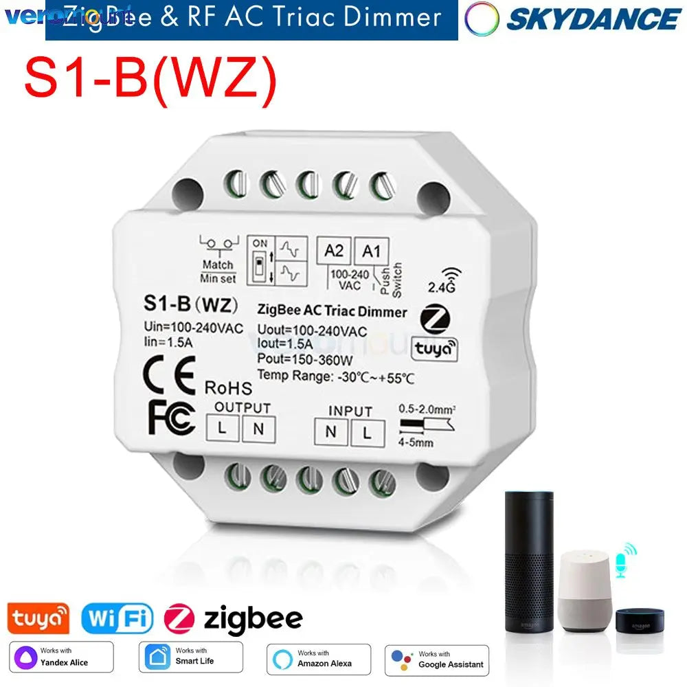 interrupteur lumière intelligent blanc moderne minimaliste zigbee wifi alexa google assistant