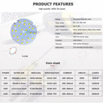 Plaque LED Downlight blanc moderne 12W 18W 24W 9W SMD5730 3000K 6000K 2000lm 30000h