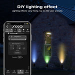 projecteur jardin led noir ip66 moderne câble contrôleur facileextérieur