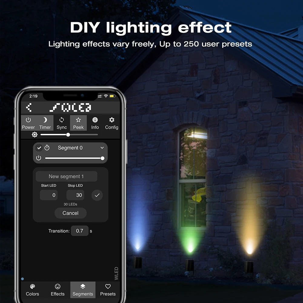 projecteur jardin led noir ip66 moderne câble contrôleur facileextérieur