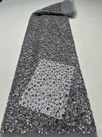 tissu décoratif blanc paillettes fleurs élégant festif polyester coton imperméable occasion mariage haute qualité