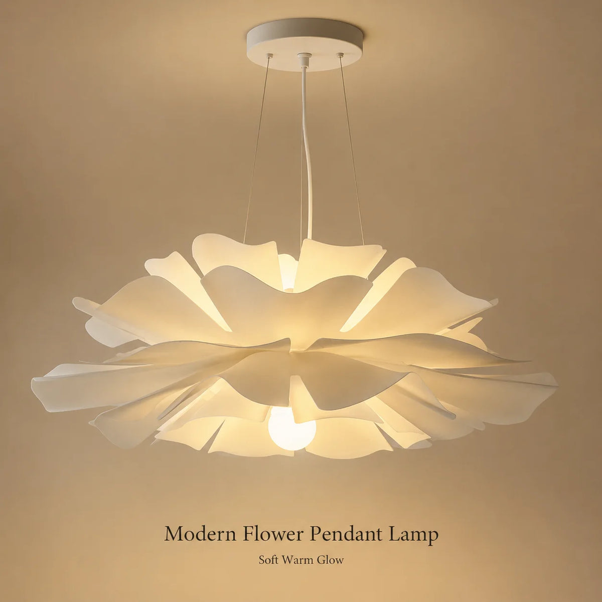 lampe suspendue moderne nordique acrylique pétale blanc ajustable semi encastré led chambre