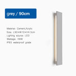 applique murale led moderne gris blanc calcaire étanche extérieure entrée jardin villa