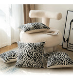 taies d'oreiller jacquard zèbres noires blanches moderne 100 polyester 50x50cm 45x45cm 30x50cm zipper decoration