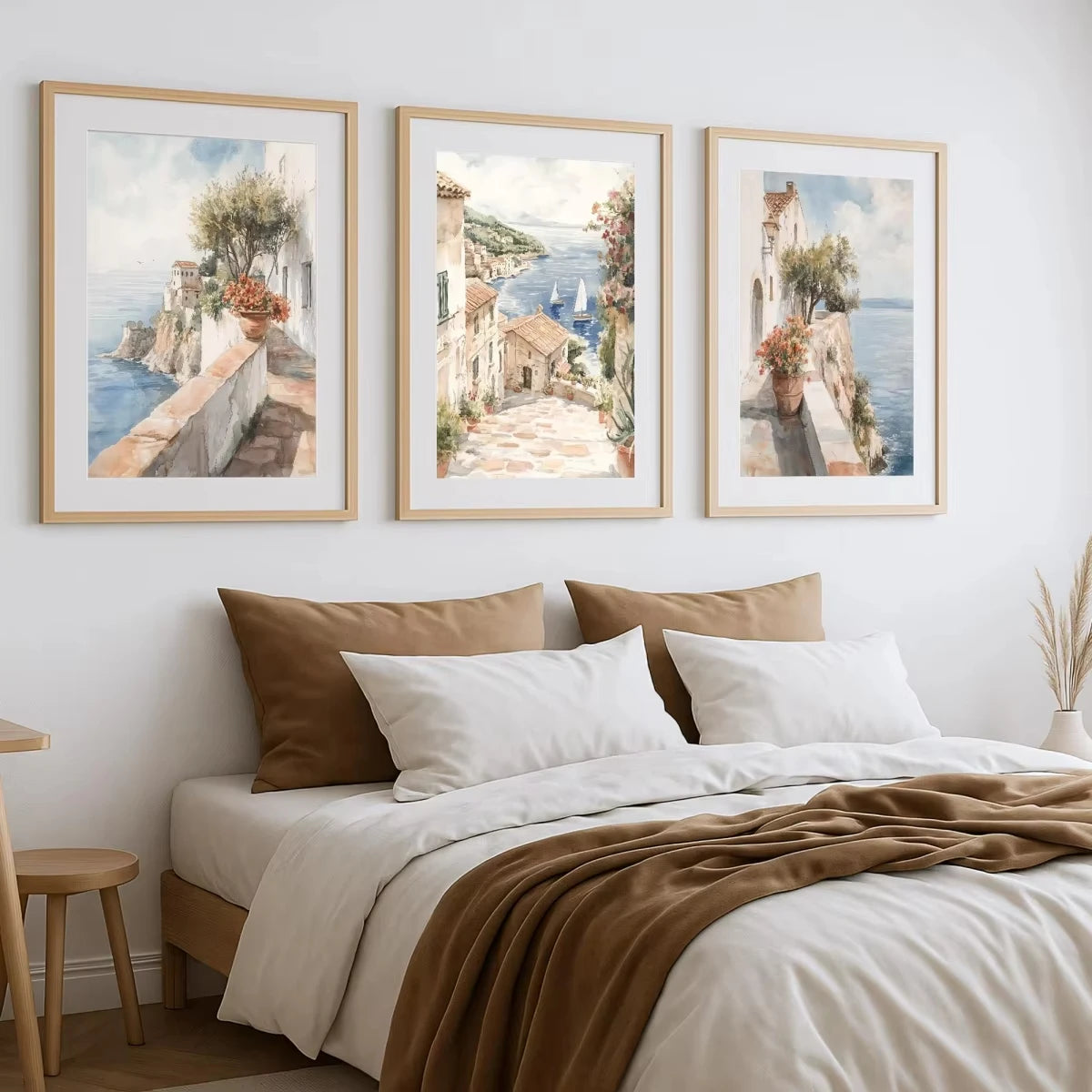 toiles d'art aquarelle paysages urbains naturels multicolore classique sans cadre