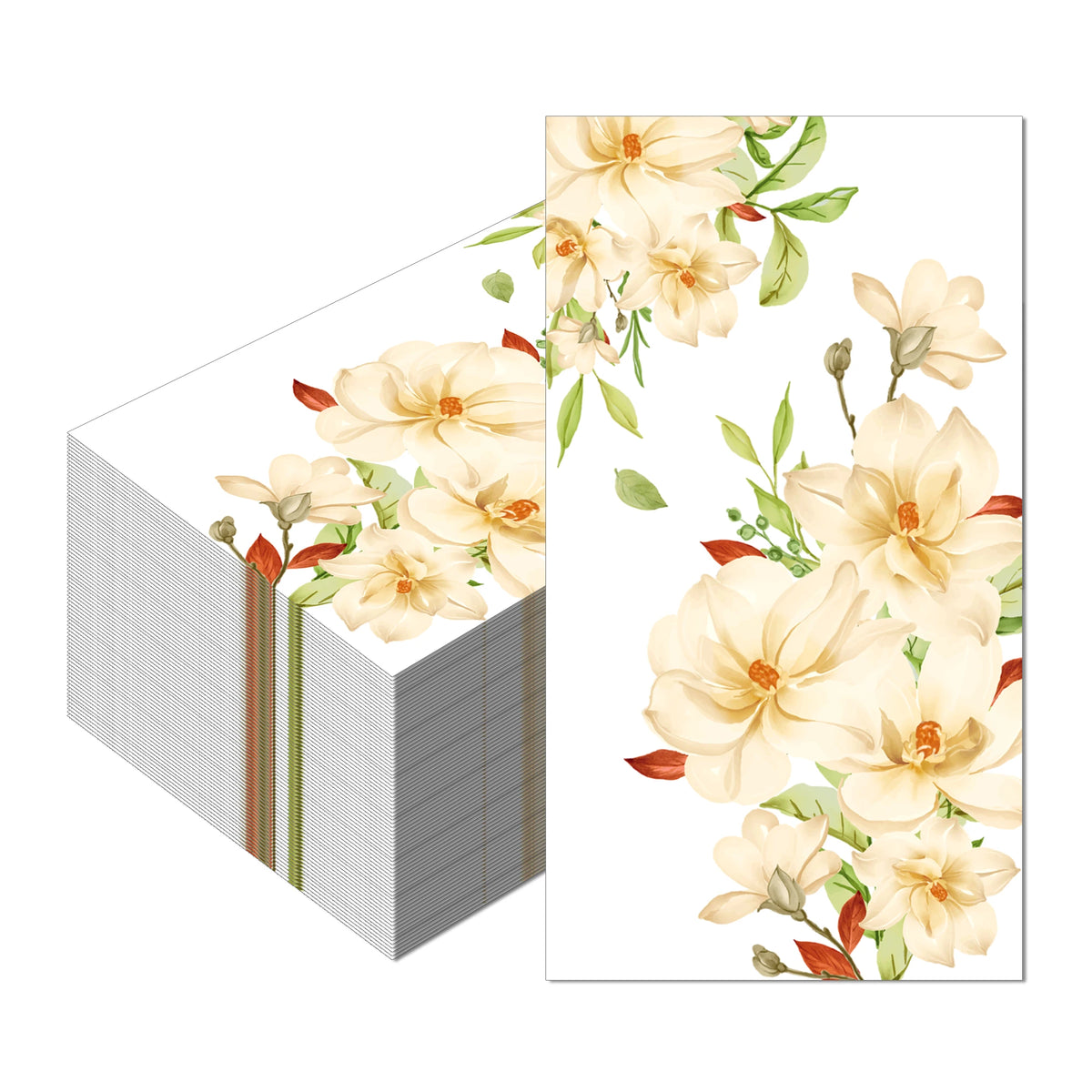 serviettes table papier jetables motif floral mariage décoration fête anniversaire classique