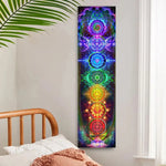 tableau mural multicolore mandala symboles religieux spirituel opaque sans fixation 150cm 40cm