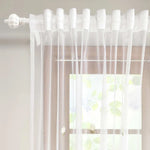 rideaux tulle floral transparents pastoral chambre salon decoration fleurs feuilles feston blanc vert jamais