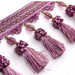 pompons décoratifs bleu gris beige rose marron vert texturé brillant élégants partie bricolage