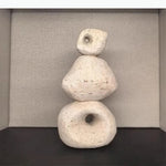 ornement paysager sculpture abstraite moderne pierre imitation beige gris blanc minimalisteintérieur décoration rockery