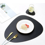 tapis table moderne gris bleu noir bordeaux rond lisse imperméable isolation thermique