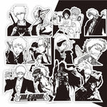 sticker anime bleach personnages textes adhésifs collection noirs blancs bricolage téléphone portable