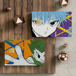 étuis cartes crédit hunter hunter papier adhésif bleu noir violet moderne graphique