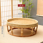 plateau rotin tressé beige rustique assiettes incluses pique nique patio durableextérieur naturel
