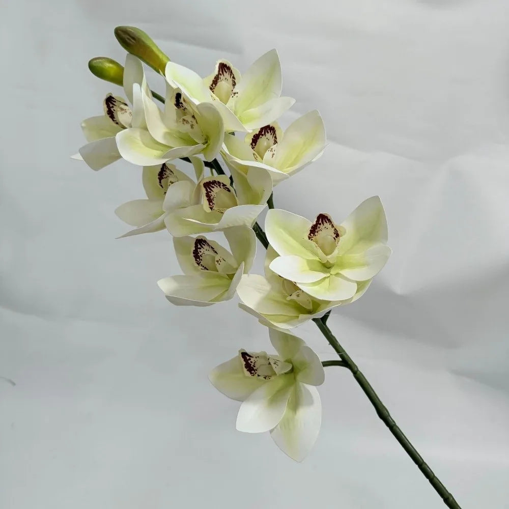 décoration intérieure bouquet orchidées artificielles orange rose blanc vert gradient réaliste festifs