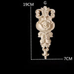 appliques décoratives bois blanc artisanal fleurs sculptées baroque vintage miroir cadre mural