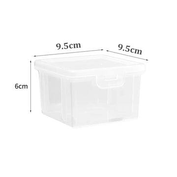 boîtes rangement transparentes modernes poignées vis fil rubans adhésifs organisation artisanale DIY