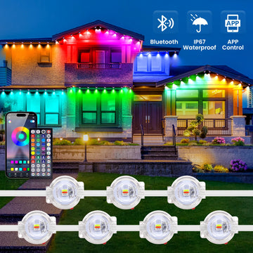guirlande lumineuse led multicolore ip67 adhésif moderne 24v controle bluetooth 15m 30m 60m