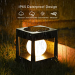 lampe solaire contemporaine noire ip65 plaque sol autonome led enterrée extérieure imperméable